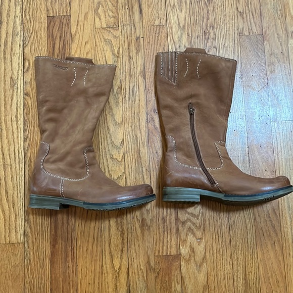 Leather mid calf boots - Picture 1 of 6